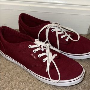 Red Vans barely worn